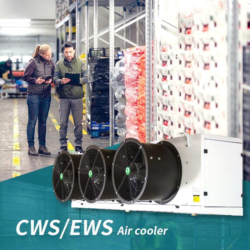 Water defrosting unit coolers